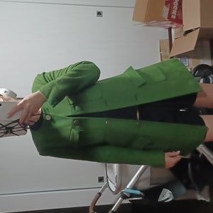 Wool green coat jacket